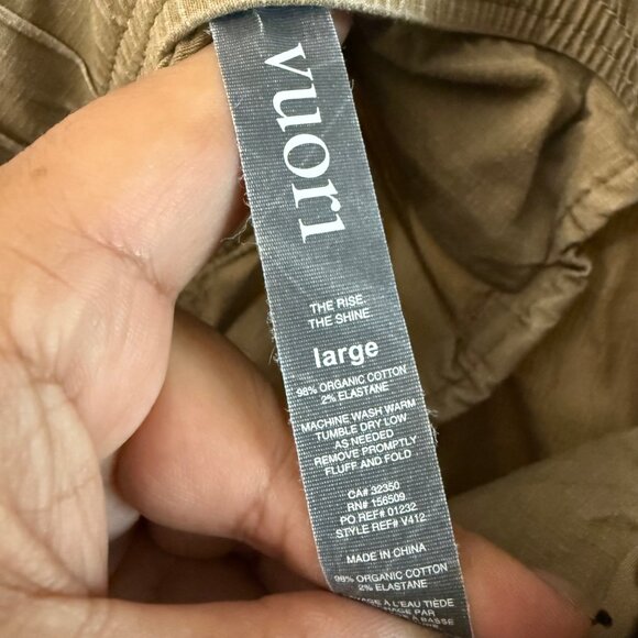 Vuori Tan Ripstop Drawstring Hiking Gorpcore V412 Pants Mens Size Large - Picture 2 of 4